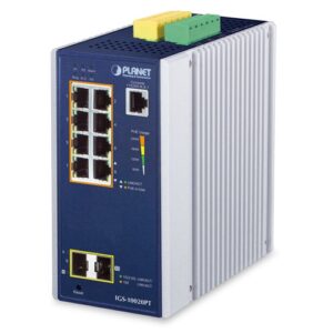 Industrial 8-port 10/100/1000T 802.3at PoE + 2-port 1G/2.5G SFP Managed Switch