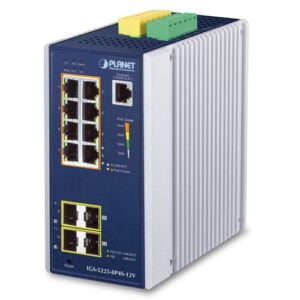 Industrial L2+ 8-Port 10/100/1000T 802.3at PoE + 2-Port 100/1G SFP + 2-Port 100/1G/2.5G SFP Managed Ethernet Switch w/ 12V Booster