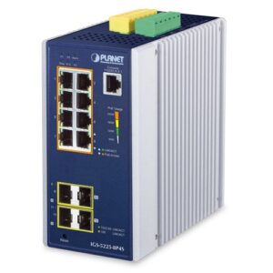 Industrial L2+8-Port 10/100/1000T 802.3at PoE + 2-Port 100/1G SFP + 2-Port 100/1G/2.5G SFP Managed Ethernet Switch