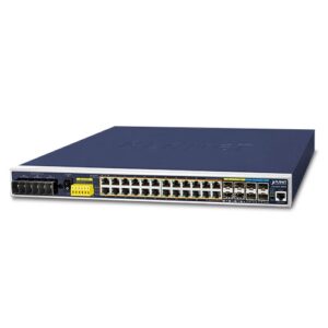 Industrial L3 24-Port 10/100/1000T-802.3at PoE + 4-Port 10G SFP+ Managed Ethernet Switch