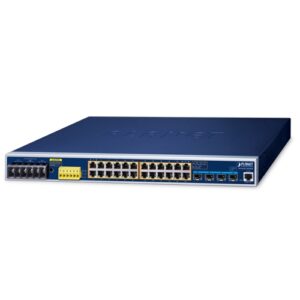 Industrial L3 24-Port 10/100/1000T 802.3bt PoE + 4-Port 10G SFP+ Managed Ethernet Switch
