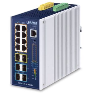 Industrial L3 8-Port 10/100/1000T 802.3bt PoE + 2-Port 1G/2.5G SFP + 4-Port 10G SFP+ Managed Ethernet Switch