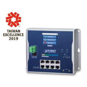 Industrial L2+ 8-port 10/100/1000T + 2-port 1G/2.5G SFP Wall-mount Managed Switch with LCD Touch Screen