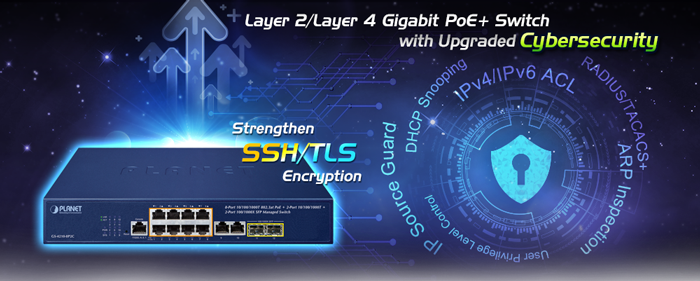 8-Port 10/100/1000T 802.3at PoE + 2-Port 10/100/1000T+ 2-Port 100/1000X SFP Managed Switch 6 GS 4210 8P2C 1 N
