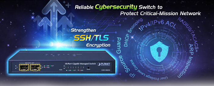 8-Port 10/100/1000Mbps + 2-Port 100/1000X SFP Managed Desktop Switch 6 GSD 1002Mv1.1 1 N