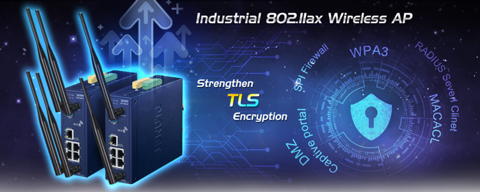 Industrial Dual Band 802.11ax 1800Mbps Wireless Access Point with 5 10/100/1000T LAN Ports 13 IAP Series 2 N