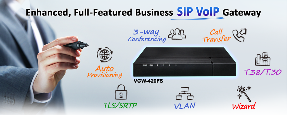 4-Port SIP VoIP Gateway (4 FXS) 4 VGW 420FSv2 1
