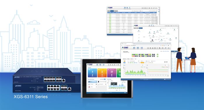 L3 24-Port 2.5GBASE-T 802.3bt PoE + 6-Port 10GBASE-X SFP+ Managed Ethernet Switch 12 XGS 6311 8T4XR 5