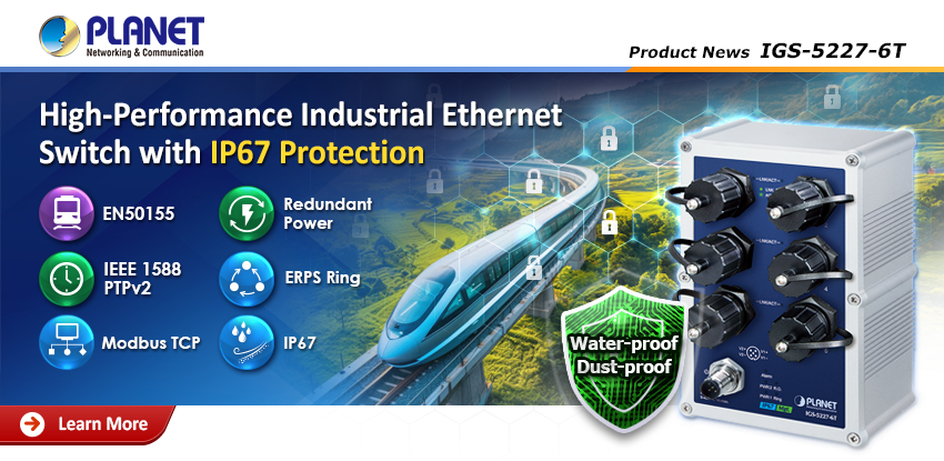 Industrial IP67-rated 6-Port 10/100/1000T Managed Ethernet Switch 4 edm2 IGS 5227 6T v2