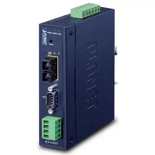 Industrial 1-port RS232/422/485 Serial Device Server with 1-Port 100BASE-FX SFP 4 planet.com.sa