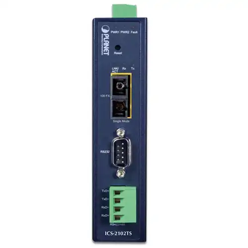 Industrial 1-port RS232/422/485 Serial Device Server with 1-Port 100BASE-FX SFP 5 planet.com.sa