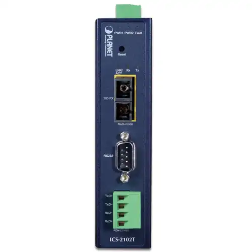 Industrial 1-port RS232/422/485 Serial Device Server with 1-Port 100BASE-FX SFP 8 planet.com.sa