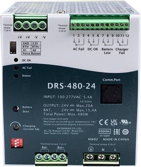 DRS-480 Series:480W DIN Rail Type All-in-One Intelligent Security Power Supply 3 614gwlt9YZL. AC UF10001000 QL80