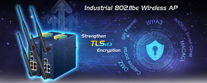 Industrial Dual Band 802.11be 3600Mbps Wireless Access Point with 4-Port 802.3at PoE+ 16 IAP 3600BE 5 N