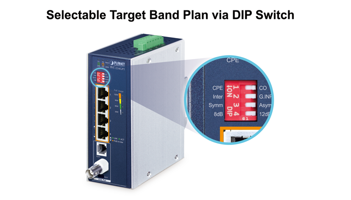 Industrial 4-Port 10/100/1000T 802.3at PoE+ to VDSL2 Extender 6 IVC 234GPT 2