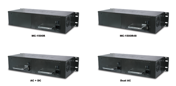 15-Slot Media Converter Chassis (DC Power) 3 MC 1500R 1 L 1