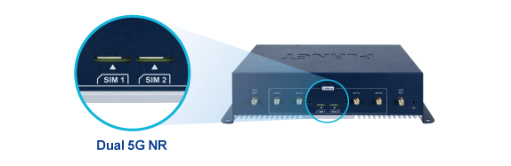 Industrial/Vehicle 5G NR Cellular Wireless Gateway with M12 PoE+ 14 VCG 2406WP NR 6
