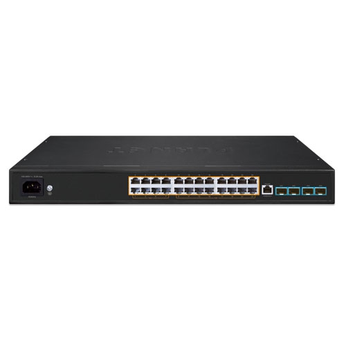 8-Port 10/100/1000T 802.3bt PoE + 16-Port 10/100/1000T 802.3at PoE + 4-Port 10G SFP+ Managed AV Switch 3 box AVS 4210 24HP4X 02