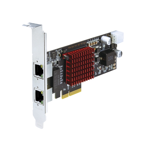 2-Port 10/100/1000T 802.3at PoE+ PCI Express Server Adapter 2 box ENW 9720Pv2 01
