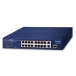 16-Port 10/100TX 802.3at PoE + 2-Port 10/100/1000T + 1-Port Shared 1000X SFP Desktop Switch (185 Watts) 7 box FGSD 1821P