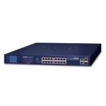 16-Port 10/100TX 802.3at PoE + 2-Port Gigabit TP + 2-Port SFP Ethernet Switch with LCD PoE Monitor 5 box FGSW 1822VHPv3