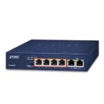 4-Port 10/100TX 802.3af/at PoE + 2-Port 10/100TX Desktop Switch (60 Watts) 1 box FSD 604HPv1.1