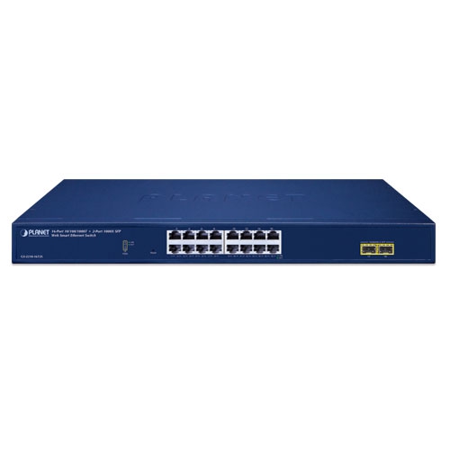 16-Port 10/100/1000T + 2-Port 1000X SFP Web Smart Ethernet Switch 2 box GS 2210 16T2S 01