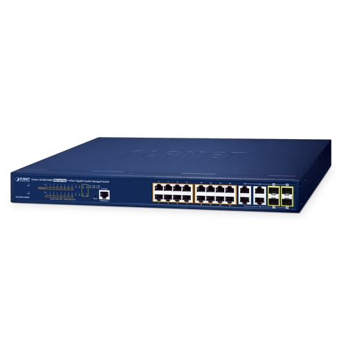 16-Port 10/100/1000T 802.3at PoE + 4-Port Gigabit TP/SFP Combo Managed Switch 1 box GS 4210 16P4Cv4