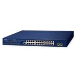 24-Port 10/100/1000T 802.3at PoE + 2-Port 1G/2.5G SFP Managed Switch 15 box GS 4210 24P2Sv4