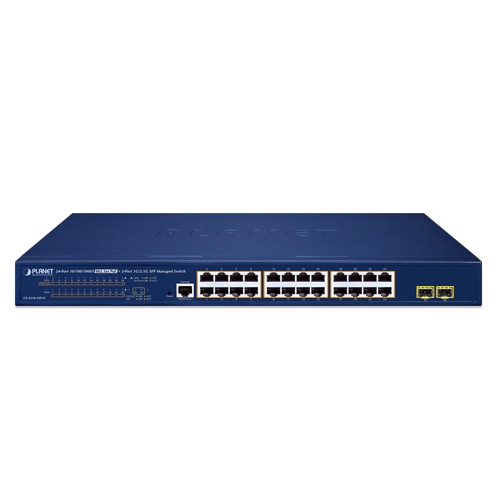 24-Port 10/100/1000T 802.3at PoE + 2-Port 1G/2.5G SFP Managed Switch 2 box GS 4210 24P2Sv4 01