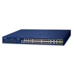 24-Port 10/100/1000T 802.3at PoE + 4-Port Gigabit TP/SFP Combo Managed Switch 14 box GS 4210 24P4Cv4