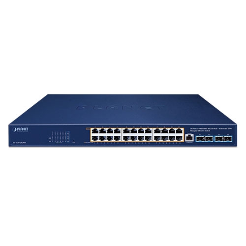 24-Port 10/100/1000T 802.3bt PoE + 4-Port 10G SFP+ Managed Ethernet Switch 2 box GS 4210 24UP4X 01