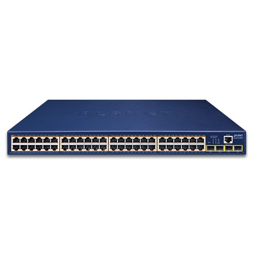 48-Port 10/100/1000T 802.3at PoE + 4-Port 100/1000BASE-X SFP Managed Switch 2 box GS 4210 48P4Sv3 01