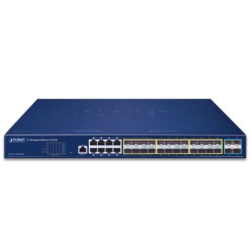 L3 16-Port 100/1000X SFP + 8-Port Gigabit TP/SFP + 4-Port 10G SFP+ Managed Ethernet Switch with 36-72V DC Redundant Power 2 box GS 6311 16S8C4XR 01