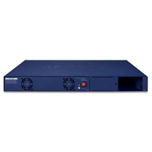 L3 24-Port 10/100/1000T 802.3bt PoE + 2-Port 10GBASE-T + 2-Port 10G SFP+ Managed Switch with Dual Modular Power Supply Slots 3 box GS 6322 24P4X 02