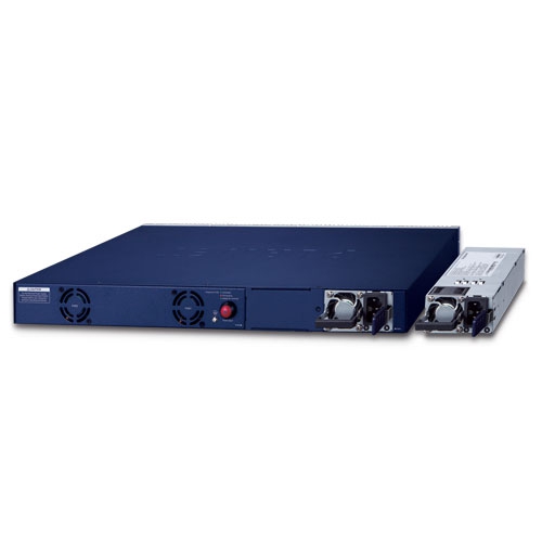 L3 24-Port 10/100/1000T 802.3bt PoE + 2-Port 10GBASE-T + 2-Port 10G SFP+ Managed Switch with Dual Modular Power Supply Slots 7 box GS 6322 24P4X 06