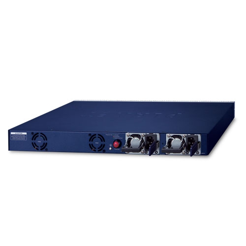 L3 24-Port 10/100/1000T 802.3bt PoE + 2-Port 10GBASE-T + 2-Port 10G SFP+ Managed Switch with Dual Modular Power Supply Slots 8 box GS 6322 24P4X 07