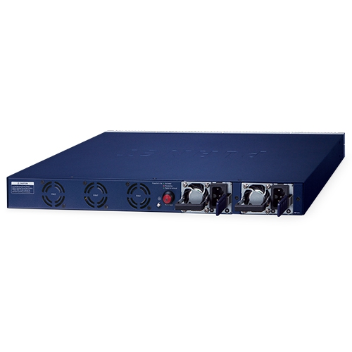 L3 48-Port 10/100/1000T 802.3bt PoE + 4-Port 10G SFP+ Managed Switch with dual modular power supply slots 6 box GS 6322 48UP4X 05