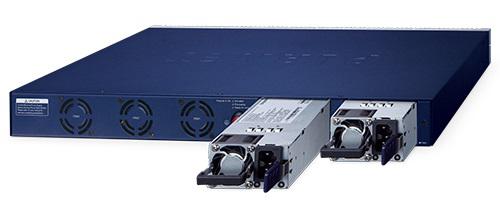 L3 48-Port 10/100/1000T 802.3bt PoE + 4-Port 10G SFP+ Managed Switch with dual modular power supply slots 11 box GS 6322 48UP4X 072