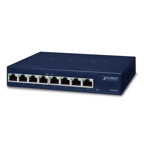 8-Port 10/100/1000BASE-T Gigabit Ethernet Switch 1 box GSD 805v3.11