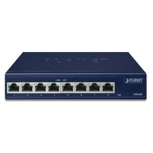 8-Port 10/100/1000BASE-T Gigabit Ethernet Switch 2 box GSD 805v3.1 01