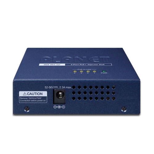 4-port Gigabit IEEE 802.3at Power over Ethernet Plus Injector Hub 3 box HPOE 460v3 02
