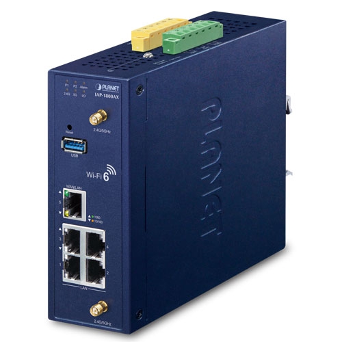 Industrial Dual Band 802.11ax 1800Mbps Wireless Access Point with 5 10/100/1000T LAN Ports 2 box IAP 1800AX 01