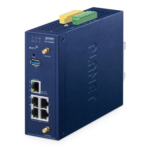 Industrial Dual Band 802.11be 3600Mbps Wireless Access Point with 5 10/100/1000T LAN Ports 2 box IAP 3600BE 01