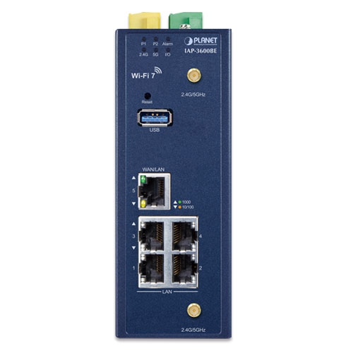 Industrial Dual Band 802.11be 3600Mbps Wireless Access Point with 5 10/100/1000T LAN Ports 3 box IAP 3600BE 02