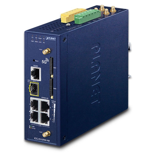 Industrial 5G NR Cellular Wireless Gateway with 1-Port 1000X SFP 2 box ICG 2515FW NR 01