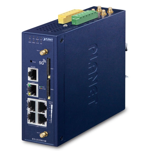 Industrial 5G NR Cellular Wireless Gateway with 5-Port 10/100/1000T 2 box ICG 2515W NR 03