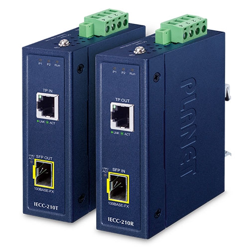 Industrial EtherCAT Media Converter Kit (IECC-210T + IECC-210R) 1 box IECC 210T IECC 210R