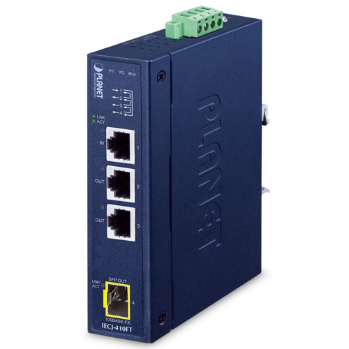 Industrial 3-Port RJ45 + 1-Port SFP EtherCAT Junction Slave 1 box IECJ 410FT