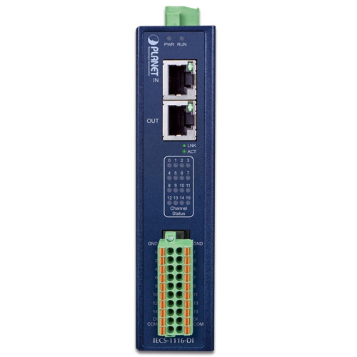Industrial EtherCAT Slave I/O Module with Isolated 16-ch Digital Input 2 box IECS 1116 DIv2 01